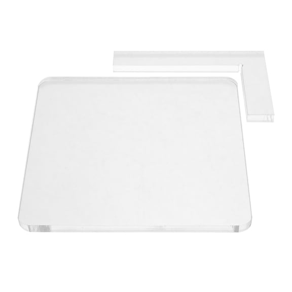 KAKOWELY 2Pcs Transparent Acrylic Stamp Positioning Kit with Square and L Shape Blocks for Scrapbooking