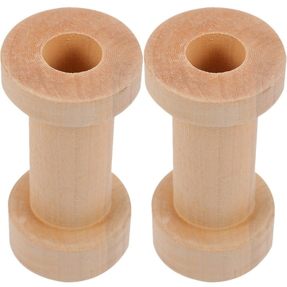 KAKOWELY 2Pcs Wooden Spools for Thread Storage and Prevent Entanglement in Sewing and Quilting