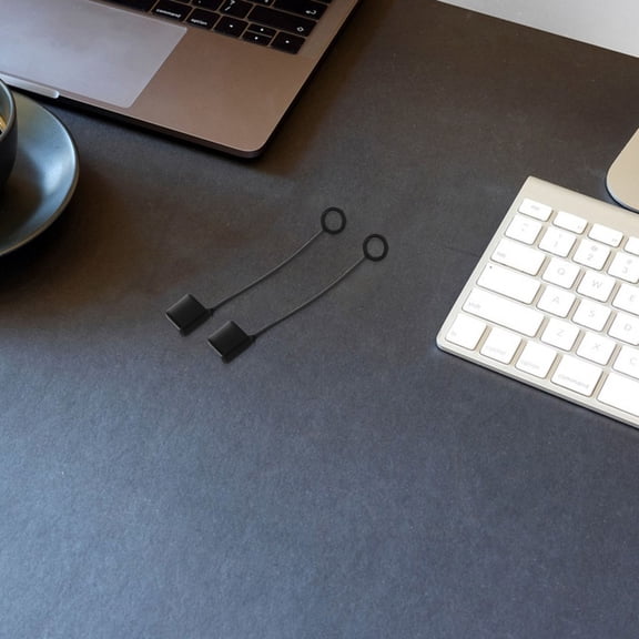 KAKOWELY 30Pcs Black Silicone USB Port Dust Plugs Charging Port Covers for Computer and Mobile Devices