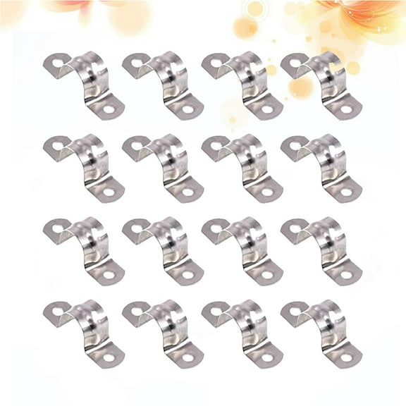 KAKOWELY 30Pcs Easy Install U Shape Stainless Steel Fixed Pipe Clamp for Automotive Use