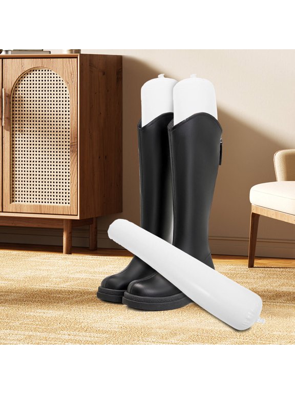 3Pairs Durable Inflatable Boot Shoe Holder White for Long Boots with Easy Storage