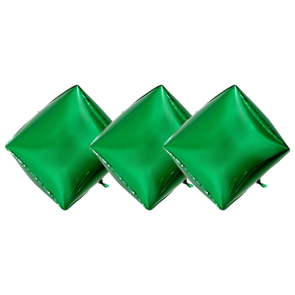 KAKOWELY 3Pcs Green Aluminum Balloon Square Foil Balloons Perfect for Party Backdrops and Photo Props