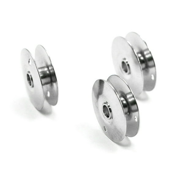 KAKOWELY 3Pcs Metal Spools Iron Bobbin Reusable for Domestic Sewing Machine Use