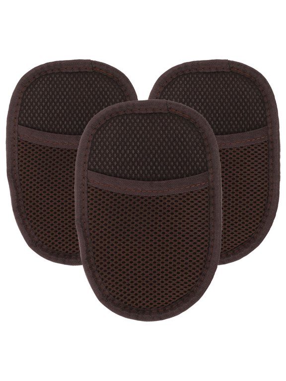 3pcs Shoe Polish Applicator Polishing Gloves Black Plush for Everyday Use Shoes Furniture