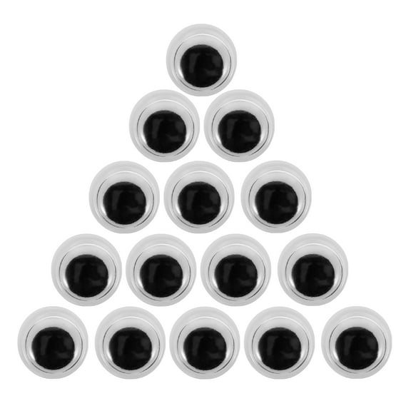 KAKOWELY 400Pcs Small Googly Eyes Self Adhesive for Doll Craft Projects White Black Round