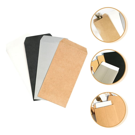 KAKOWELY 40Pcs Brown Paper Envelopes Assorted Color Practical for Letters and Documents