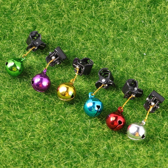 KAKOWELY 48Pcs Beard Decoration Baubles for Christmas Parties and Weddings Assorted Color Plastic and Metal Bells