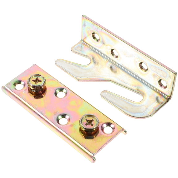KAKOWELY 4Pcs Bed Rail Bracket Metal Snap Connector for Bed Frames Headboards Footboards