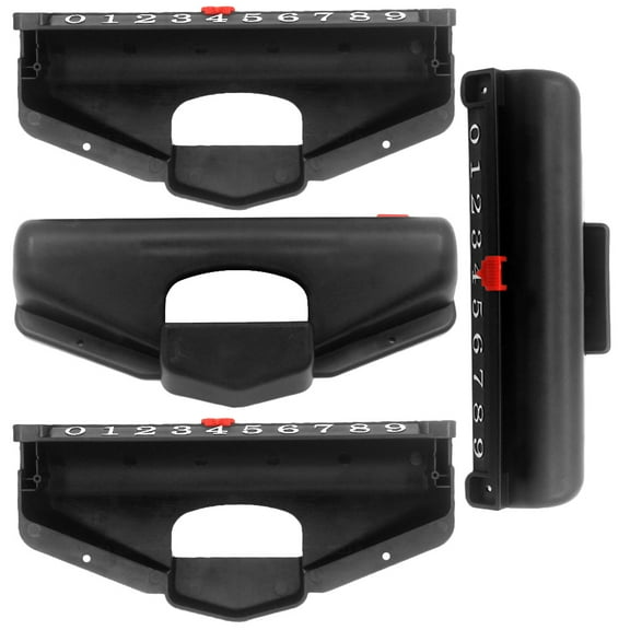 KAKOWELY 4Pcs Black Plastic Rectangular Tabletop Hockey Score Keeper for Game .0x4.7in