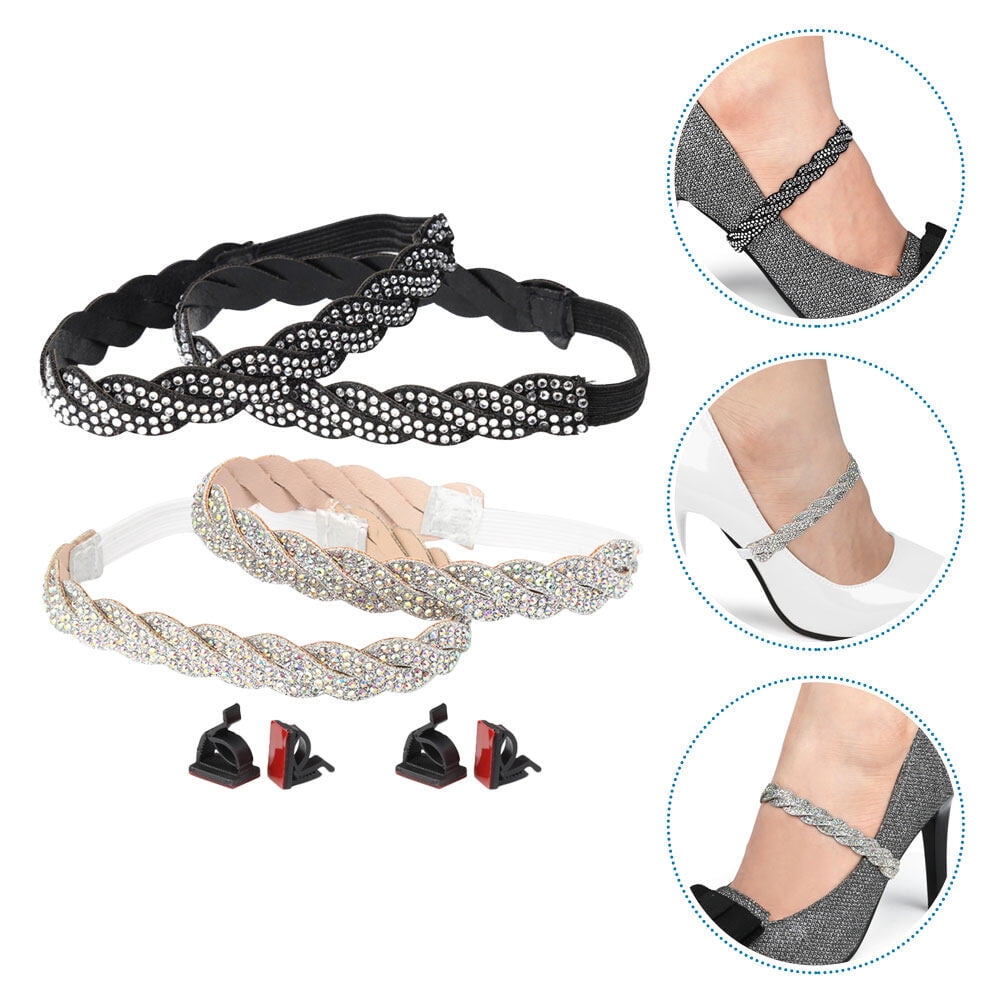 View of KAKOWELY 4Pcs Braided Belt Shoelace Heel Accessory for Women High Heels ...