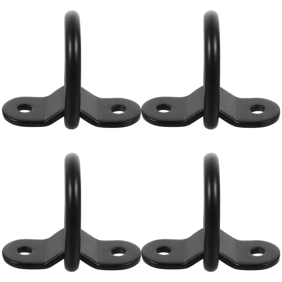 KAKOWELY 4Pcs D Rings for Trailers Flush Mount Heavy Duty Iron Lashing Rings for Truck Accessories