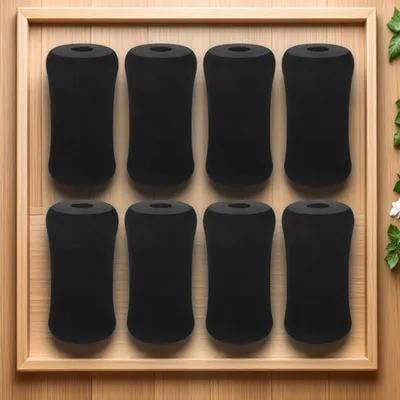 KAKOWELY 4Pcs Foam Roller Sleeves for Workout Machines Soft Cushioning Black Covers