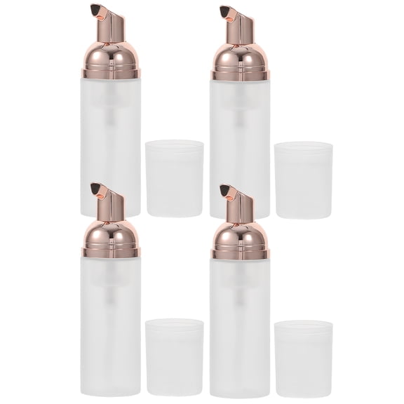 KAKOWELY 4Pcs Frosted Bubble Bottles Pressing Foaming Containers Durable Reusable for Storage