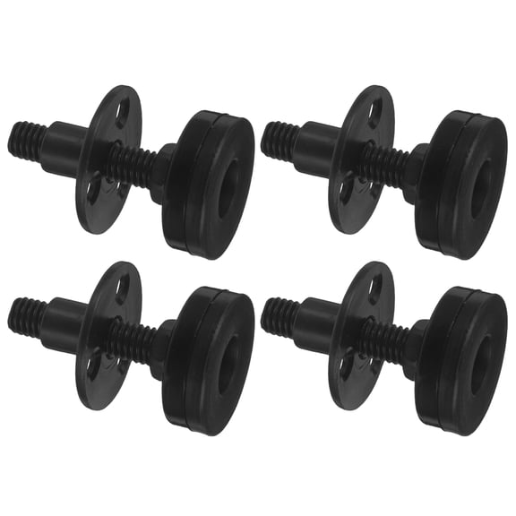 KAKOWELY 4Pcs Furniture Replacement Feet Black Threaded Adjustable Legs for Home Tables Cabinets