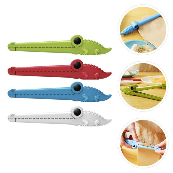 KAKOWELY Storage Bag Clamp Plastic Household Users 4Pcs 5.7X1.1In