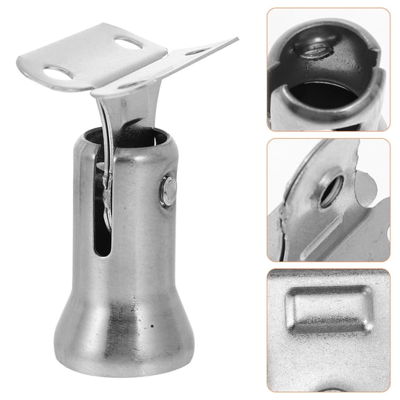 KAKOWELY 4Pcs Stair Railing Bracket Stainless Steel Support Silver Wall Mount for DIY Projects
