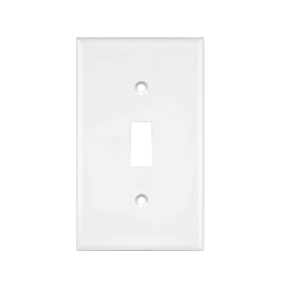 KAKOWELY 4Pcs Toggle Mechanical Switch Panel White LED Light Wall Switch for Restaurants Hotels Schools
