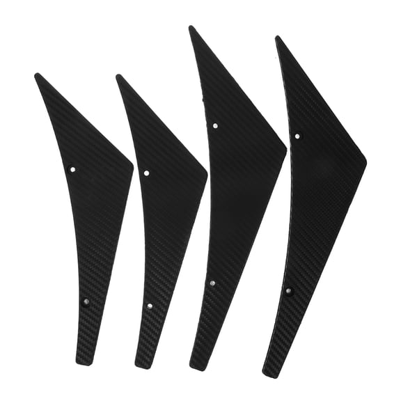 KAKOWELY 4Pcs Universal Car Spoiler Canards Kit Impact Resistance Front Lip Splitter 10.6X7.9X0.2In