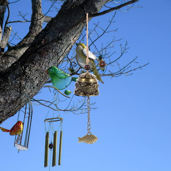 KAKOWELY Fengshui Wind Chime Wind Chime Ornaments Alloy 4Pcs