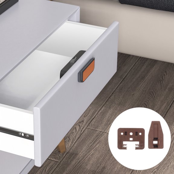 KAKOWELY Brown Plastic Drawer Slides with Accurate Positioning for Home Use, and Hardware