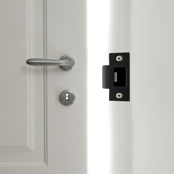 KAKOWELY 4pcs Reinforced Strike Plate Stainless Steel T Shaped Door Lock Striker