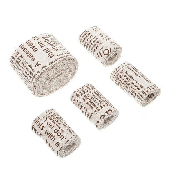 KAKOWELY 5 Rolls Craft Ribbon for Children DIY Projects and Bow Accessory