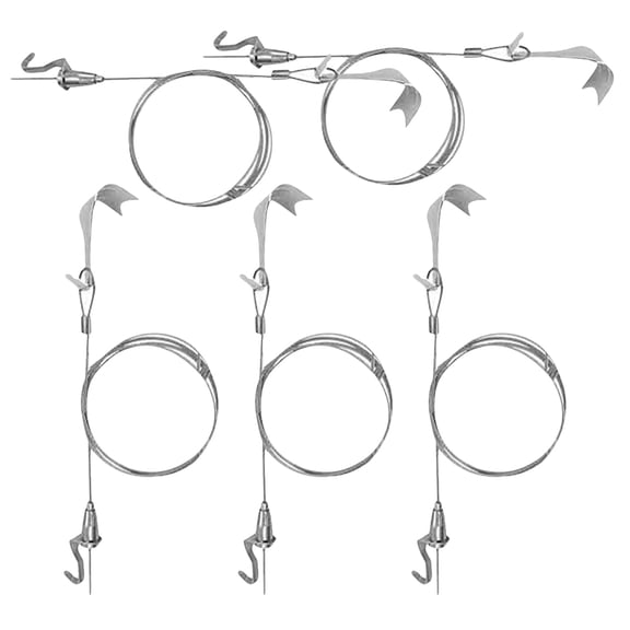 KAKOWELY 5 Sets Of Adjustable Braided Picture Wire Hooks Secure Hanging Stainless Steel For Home Office Gallery