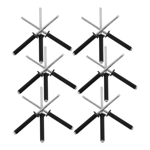KAKOWELY 50Pcs Black Aluminum Pop Rivets for Gutter Repair and Metal Fastening Applications
