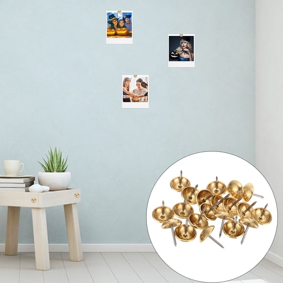 KAKOWELY Copper Upholstery Tacks Golden Durable Antique for Home Decoration 50Pcs