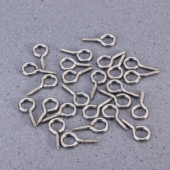 KAKOWELY 50Pcs Silver Screw Eye Bail Pins for Jewelry Use Easy to Use Durable Crafting Accessories