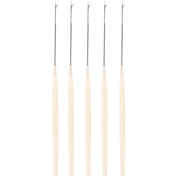 KAKOWELY 5Pcs Bead Threader Needles Beige for Daily Use Craft Making with Stable Performance and Practical Design