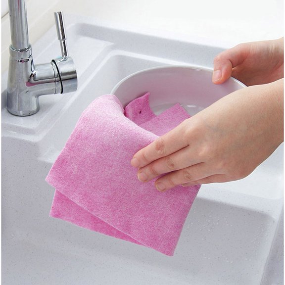 KAKOWELY 5Pcs Kitchen Towel Violet Dish Cloth with Practical Material for Washing Bowls and Dishes