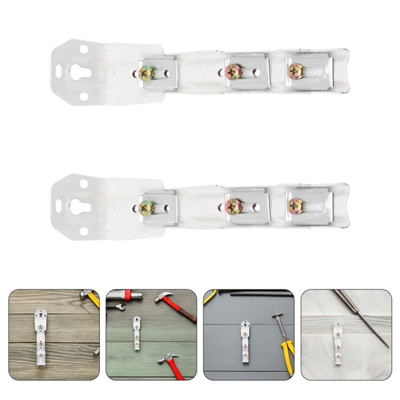 KAKOWELY 5-Pack Side Mount Curtain Track Support Brackets with Adjustable Clips for Quick and Easy Installation