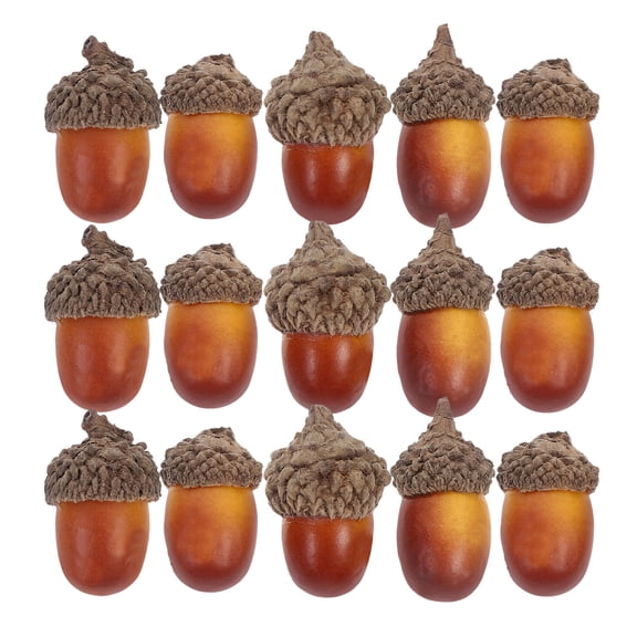 KAKOWELY 60Pcs Fake Acorn Ornaments Foam Material For Kitchen Dining Tables