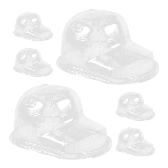 KAKOWELY 6Pcs Clear Ball Cap Holder for Display with Antideformation Design and Transparent Storage Boxes