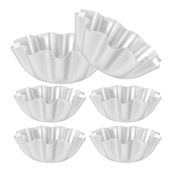 KAKOWELY 6Pcs Egg Tart for Baking Nonstick Easy to Clean Home Kitchen and Bakery
