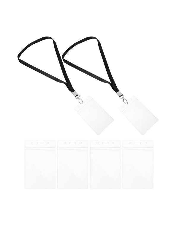 6Pcs Metal Id Holder Black High Transparency Luggage Label Cover for Work and Travel
