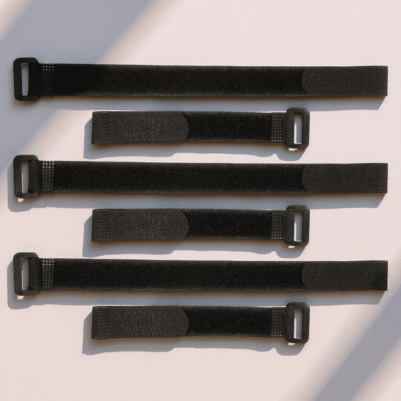 KAKOWELY 6Pcs Multipurpose Black Bike Wheel Safety Bands Durable Adjustable Cable Ties