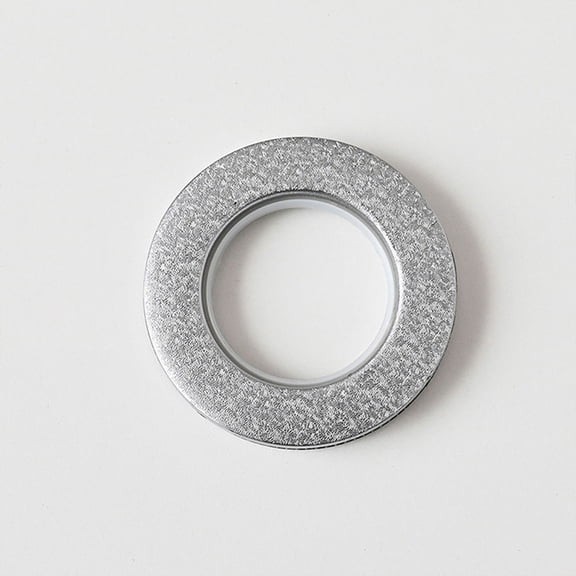 KAKOWELY 6Pcs Reusable Plastic Curtain Grommets Light Grey for Drapery Rings and Curtain Accessories
