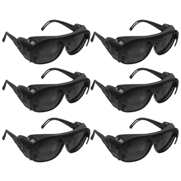 KAKOWELY 6Pcs Safety Eyewear Black for Welding and Metalworking with Impact Shield