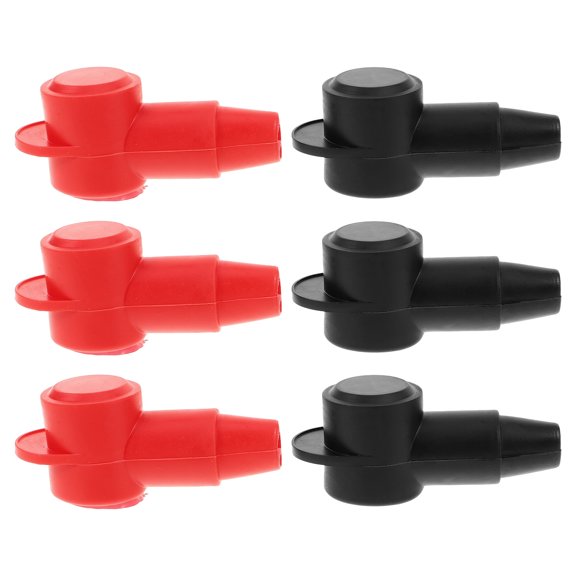 KAKOWELY 6Pcs Simple Design Battery Terminal Caps for Electric Battery Use Insulation 2.2in
