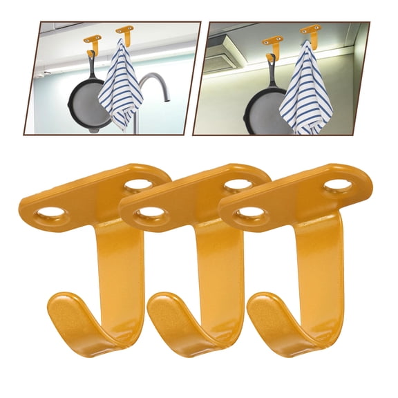 KAKOWELY 6pcs Screw In Coat Hooks Ceiling Hooks Iron Hanging Party Decorations Kitchen