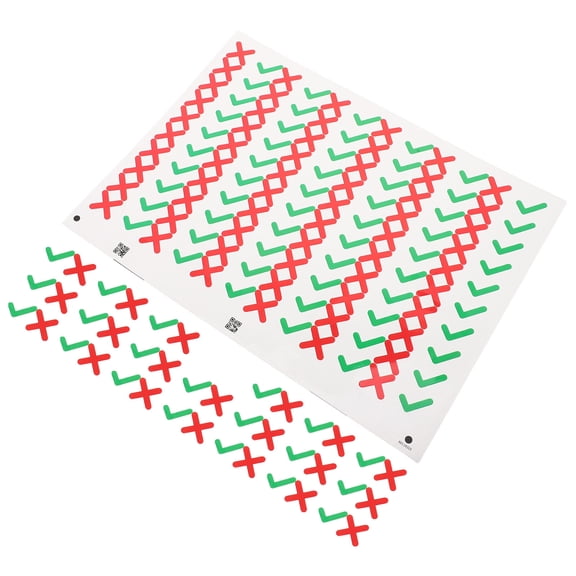 KAKOWELY 80pcs Green and Red/Check and Mark Stickers for Marking