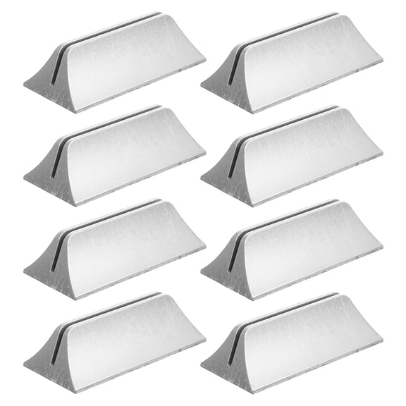 KAKOWELY 8Pcs Plated Silver Desk Panel Clip for Office Privacy Screen Adjustable Secure Hold