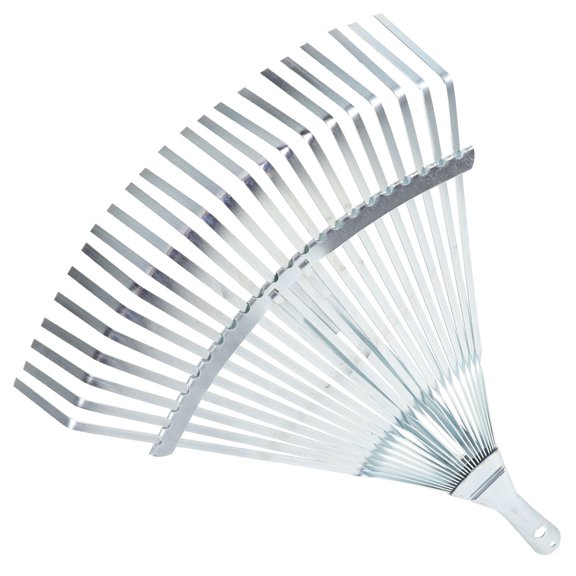 KAKOWELY Expandable Metal Garden Rake Head, Plated Silver, Practical for Gardening