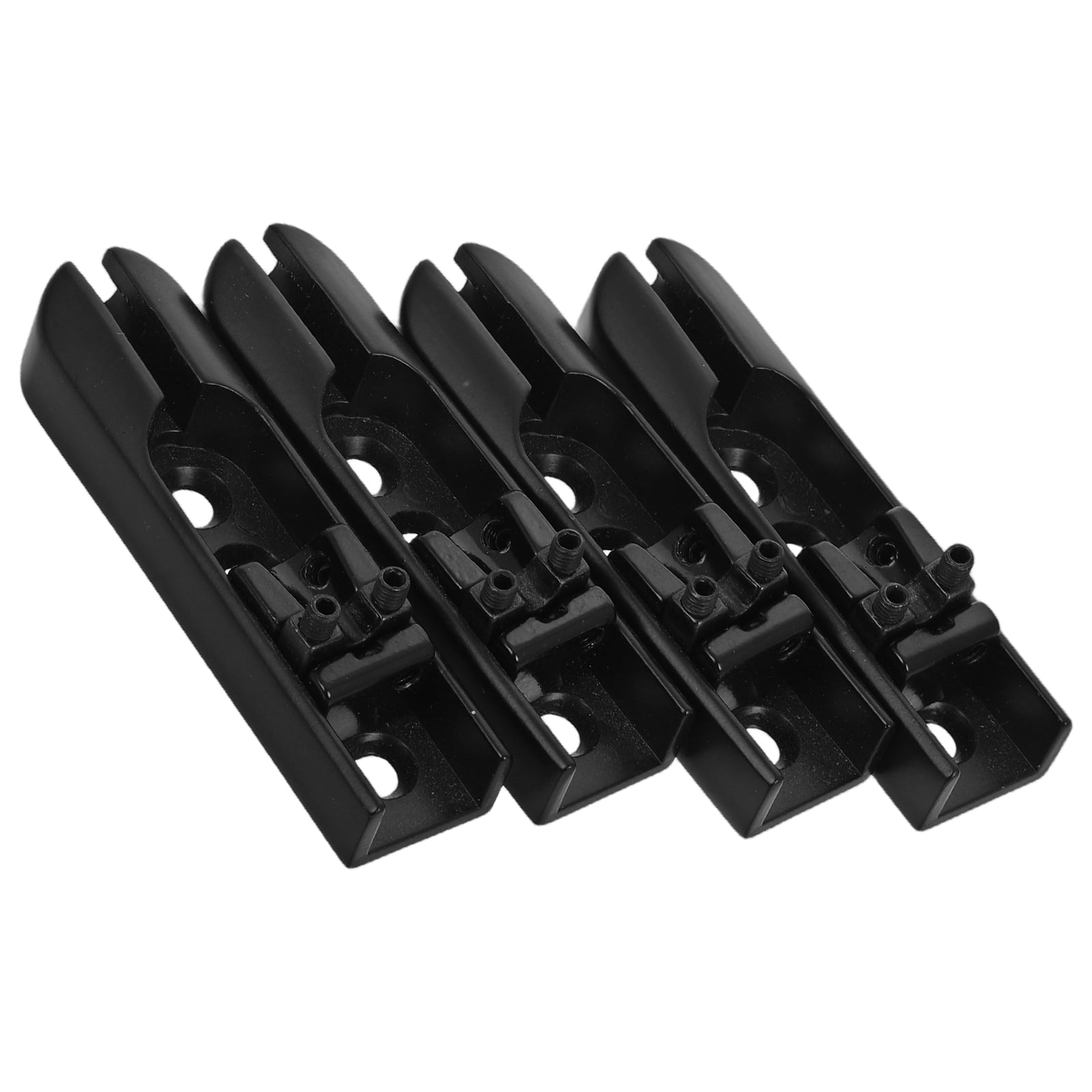KAKOWELY Bass Guitar Bridge 4Pcs Black Zinc Alloy for Enhanced Sound ...