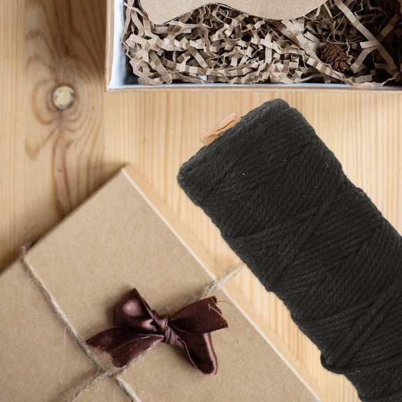 KAKOWELY Black Cotton Twine String for Binding Poultry Meat Sausage Trussing and Craft Projects