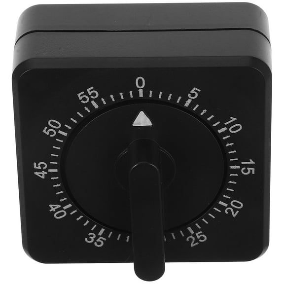 KAKOWELY Black Mechanical Kitchen Timer for Home Use with Loud Notification and Rotating Knob