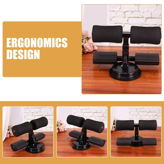 KAKOWELY Black Sit Up Bar Assist for Core Workout and Flexibility Enhancement At Home