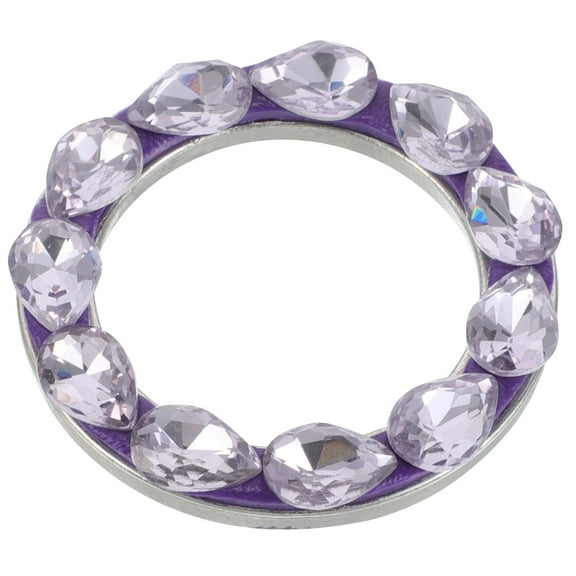 KAKOWELY Bling Lavender Push Start Engine Cover with Rhinestones for Car Interior Decor